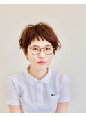 短めバング耳掛けショート