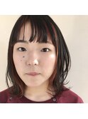 外ハネ×インナーレッド