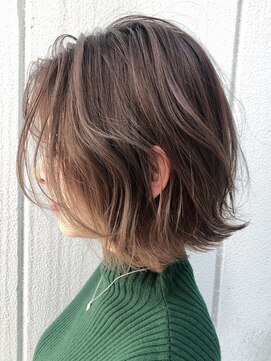 アルバム 銀座(ALBUM GINZA) ハイライトグレージュ_ウェーブパーマフォギーベージュ_ba288491