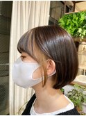 艶ボブ×ベージュフェイスフレーミング