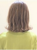 ナチュラルハイライトカラー_ロブヘア_ニュアンスカラー[20代]