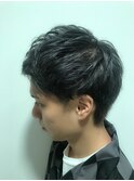 ◇ショートレイヤー ビジカジスタイル コンマヘア  かき上げ
