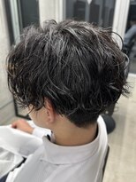 フイ 自由が丘(men's salon Hui)&nbsp;メンズ波巻きパーマ/アップバング/ツーブロックマッシュ/束感