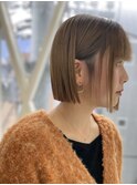 くすみベージュ　ミニボブ　ボブ◎20代30代40代