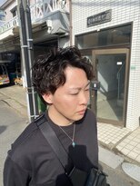 スウェル 船橋店(Swell)&nbsp;MEN'S/マッシュパーマ/ウルフ/アッシュブラック/カルマパーマ1