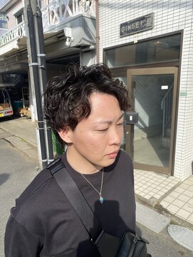 スウェル 船橋店(Swell) MEN'S/マッシュパーマ/ウルフ/アッシュブラック/カルマパーマ1