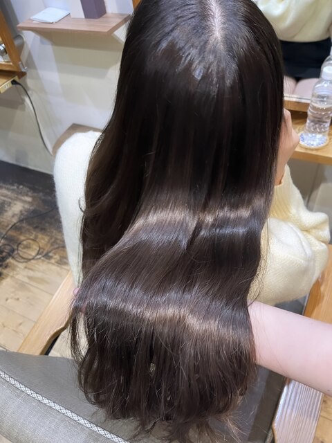 韓国風黒髪ロング