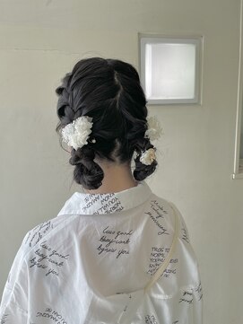 ピエドプールポッシュ(PiED DE POULE POCHE) 浴衣にもオススメ！ツインアレンジ