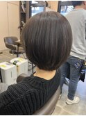 ショートボブ×9トーングレージュ