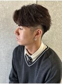 フェザーパーマフェザーショートニュアンスパーマスパイラル眉毛