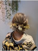 うなじスッキリアップヘア！結婚式 二次会 花嫁 ドレス 着物