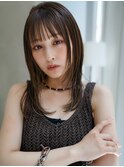 【GEEKS渋谷】地毛風/黒髪ロング/春夏ヘア/顔周りレイヤー/小顔