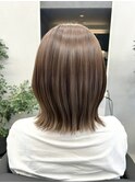 髪質改善カラー×外ハネスタイル