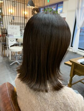 セットアップ 倉敷中庄店(SET-UP) 切りっぱなしボブ暗めカラー