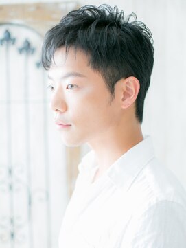 モッズヘア メン 仙台愛子駅前店(mod's hair men) 社会人スーツ短髪ツーブロック黒髪メンズショートb仙台愛子