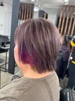 ウィリーベル 沖縄(WILLIE BELLE) インナーカラー/バイオレットグレージュ/ボブ/白髪ぼかし