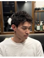銀座 シノ 本店(shino)&nbsp;【理容室】スパイキーショート　ピンパーマ　メンズショート