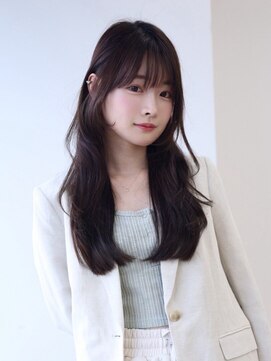 アース コアフュールボーテ 諏訪店(EARTH coiffure beaute) ナチュラルベージュ_ヨシンモリ_顔周りレイヤー_レイヤーカット