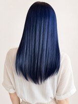 ソイン キタガタ ヘア(so-in kitagata) ネイビーブルー×艶ストレートロング