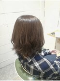 軽めミディアムボブ/ショコラアッシュ/ナチュラルアッシュ