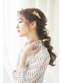 カジュアル編みおろしヘアセット