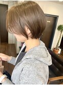 ひし形ショートのミルクティーベージュ【アフロート小笠原】