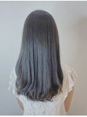 小顔セミウェットウェーブピンクベージュハイライトカラー