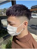 ラベンダーグレー/ダブルカラー/メンズ/ヘッドスパ/19時以降