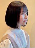 脱うねり髪!さらさらストレートボブ/ぱっつん前髪