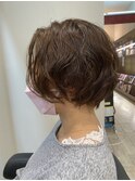 ショートボブ+ニュアンスパーマ