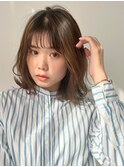 【SiSTA】田中ショコラベージュベビーバング外ハネロブ