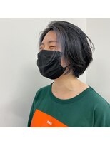 キー(kii)&nbsp;フェイスフレーミングカラー　ブルーグレー　福岡　天神　今泉