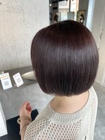 ヘアデザイン ファブロ(hair design FABRO.) ピンクラベンダー/ミニボブ/切りっぱなし/暖色系カラー