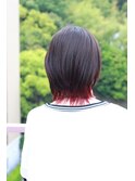 #レッド #インナーカラー #裾カラー #エンドカラー #ウルフ