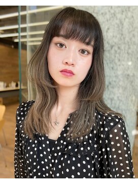 トゥーリ 薬院店(tuuli) tuuli miyu姫カットミディアム/オリーブブラウン/ハイライトヘア