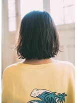 ヘアーアンドネイル フィフティーン ラブ 仙台泉大沢店(Hair&Nail Fifteen Love) 切りっぱなしボブイヤリングカラー/暗色・暗め・黒髪