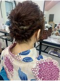 ゆるふわシニヨン浴衣アレンジ