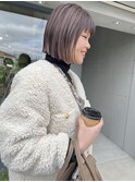 【ナチュラルボブ/前髪あり/20代30代/アッシュカラー】