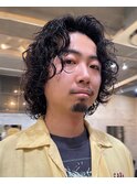 ミディアムパーマウェーブパーマウルフパーマロン毛