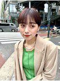 髪質改善縮毛矯正レイヤーカット顔周り前髪韓国ミニウルフ/新宿
