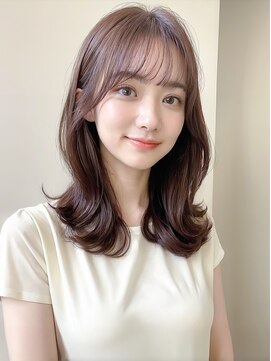 モッズヘア 越谷(mod's hair) ピンクブラウン大人可愛い外巻きくびレイヤーp1越谷20代30代