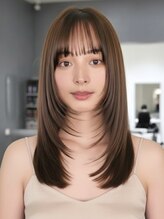 縮毛矯正×レイヤーカットでナチュラルな動きを残しながらもまとまりのある髪に/レイヤーカット/韓国