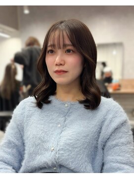 モク(mok) ダークブラウン×伸ばしかけでもできる簡単くびれ巻き★yuka