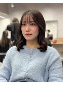 ダークブラウン×伸ばしかけでもできる簡単くびれ巻き★yuka