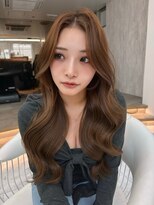 ロンドルピナス 小倉(Lond Lupinus)&nbsp;ミディアムヘア暗めカラー/デザインカラー/フェイスフレーミング