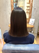 ラグシス 美髪ストレート(Luxis)&nbsp;エアストレート×ミディアムボブ【立川美容室】