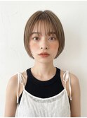 小顔透明感カラー愛されショートボブヘーゼルブラウンp戸田公園