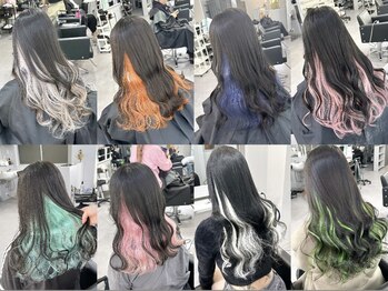 シェイロ(Cielro)の写真/憧れのハイトーンカラー/インナーカラーも自慢のケアブリーチでダメージレスにデザインカラーをご提供