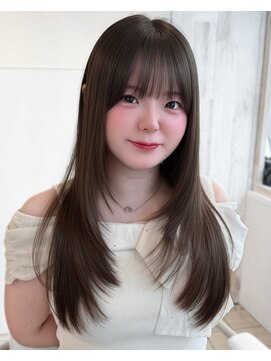 アフロート ディル(AFLOAT D'L) 韓国ハイレイヤーロング丸顔ぱっつん前髪顔周りカットt