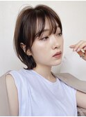 縮毛矯正ショートボブ髪質改善ショートカットボブレイヤー表参道